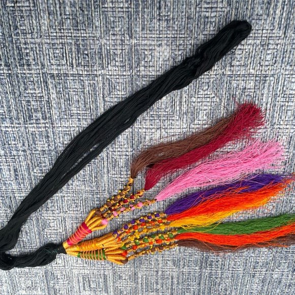 Handmade Pranada Lot of 2 Hair Paranda Multi Color Cultural Hair Braided Acceoss main image 6